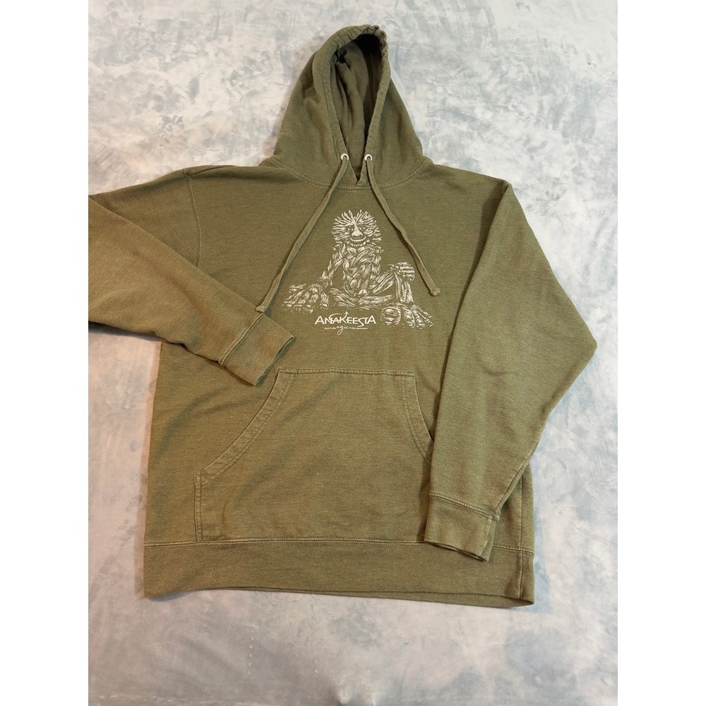 Independent Trading Co Anakeesta Gatlinburg TN Hoodie Olive Green Large